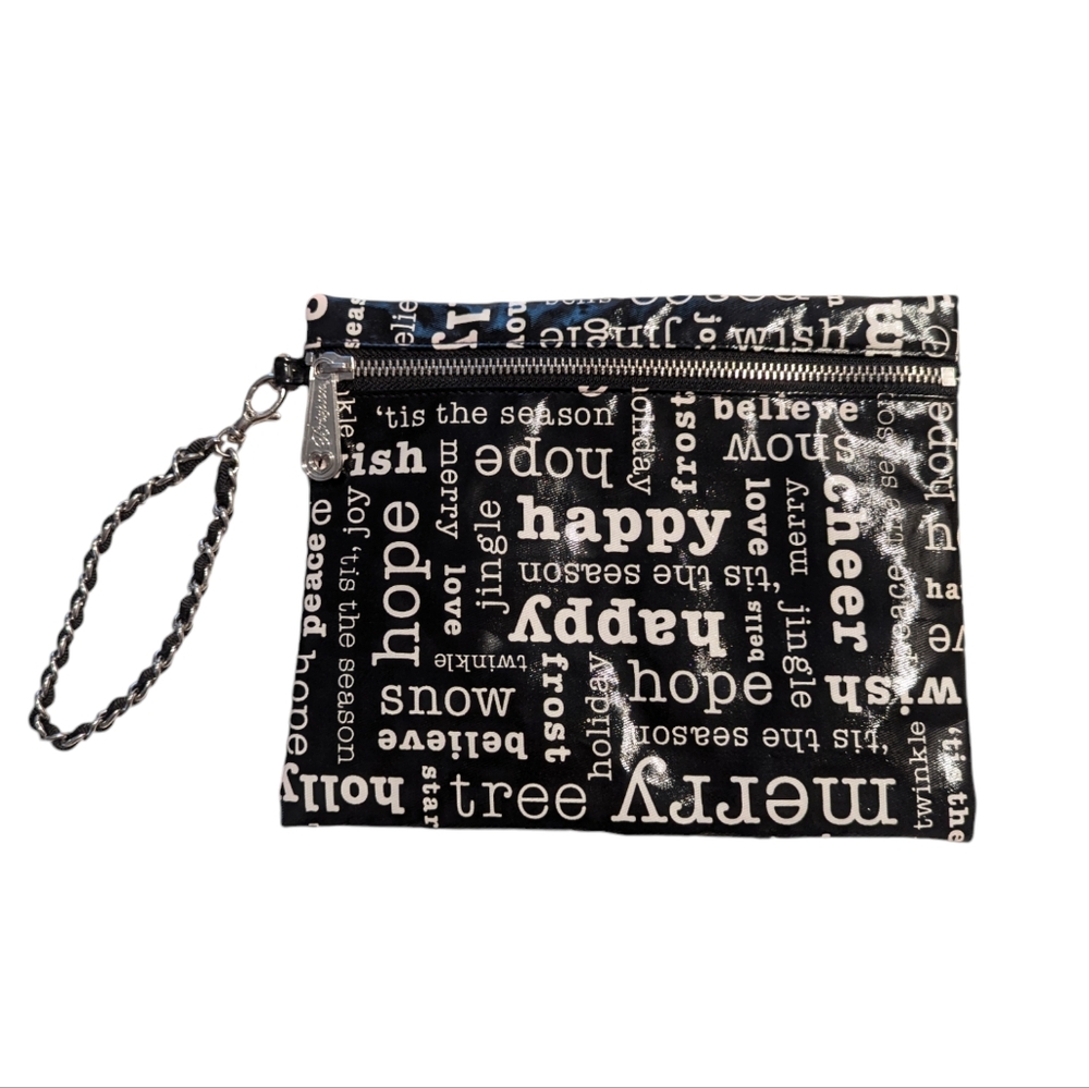 BRIGHTON Happy Merry Hope‎  Cosmetic Bag Holiday Wristlet